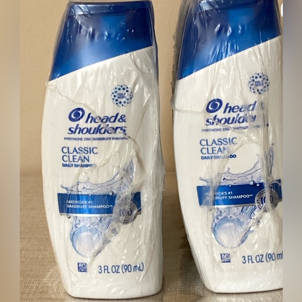 Head & Shoulders Classic Clean Dandruff Shampoo 6 bottles 3 fl oz Travel Size